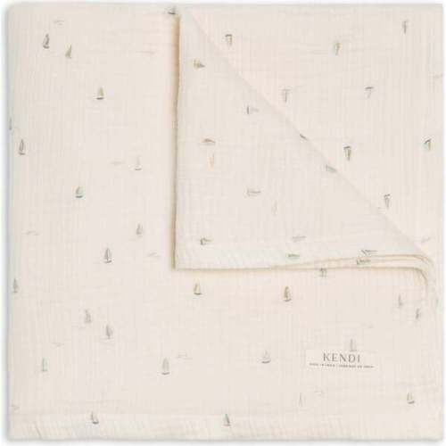 Muslin Swaddle Blanket, Marina / Sea + Dune - Colored Organics | Maisonette