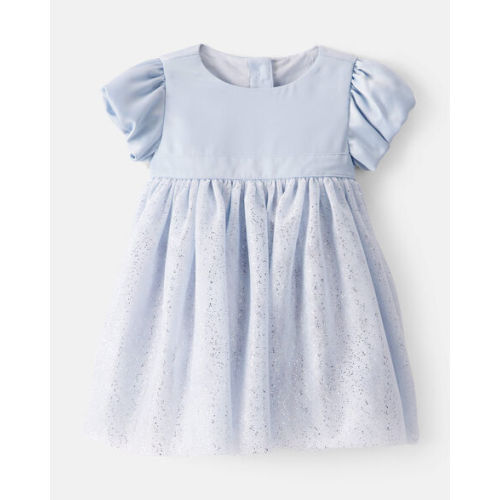 Baby Girl Short-Sleeve Tulle Occasion Dress - Blue - OshKosh B'gosh | Carter's