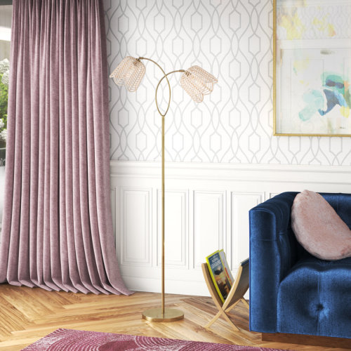 Etta Avenue™ Chenoa 61"H Gold-Finish Novelty Tree Floor Lamp & Reviews | Wayfair