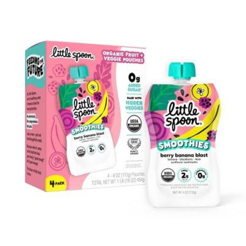 Little Spoon Berry Banana Blast Organic Kids' Smoothie - 16oz/4ct Refrigerated Pouches