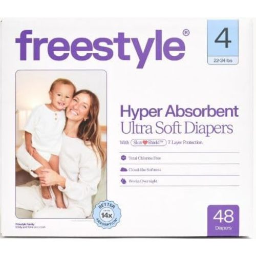 Free~Style Hyper Absorbent Ultra Soft TCF Luxury Diapers, (Select Size for More) (Size 4)