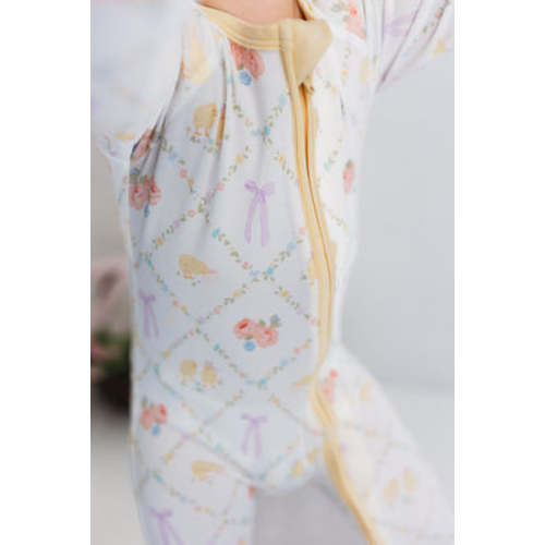 Teddy Gingham Zipper Romper – In My Jammers