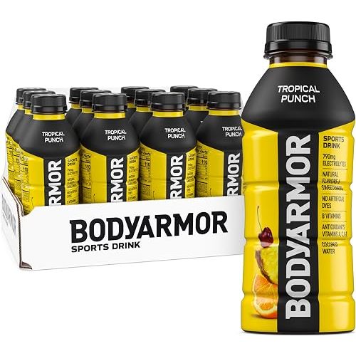 BODYARMOR Sports Drink, Tropical Punch Electrolyte Drink, 16 Oz (12 Pk)