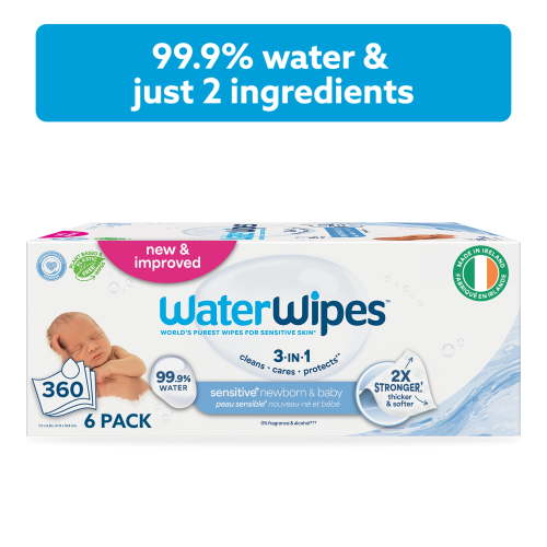 WaterWipes Sensitive+ Newborn & Baby Wipes, 3-In-1 Cleans, Cares, Protects, 99.9% Water, Unscented & Hypoallergenic - Walmart.ca