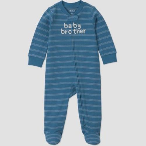 Carter's Just One You® Baby Boys' Striped "baby brother" Sleep N' Play - Blue 3M