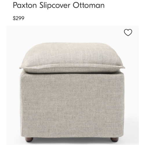 Paxton Slipcover Ottoman