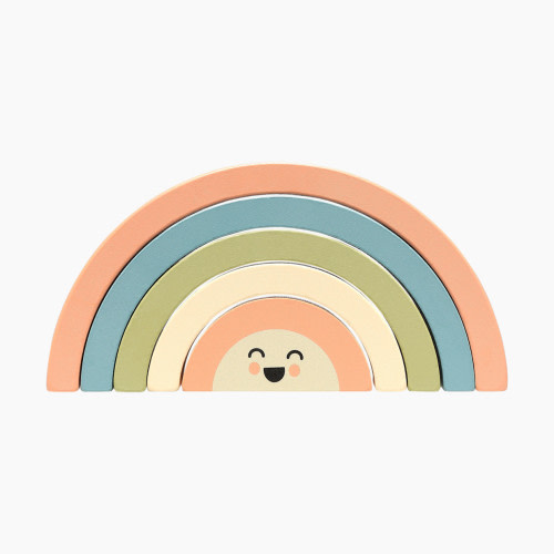 Pearhead Wooden Rainbow Stacking Toy