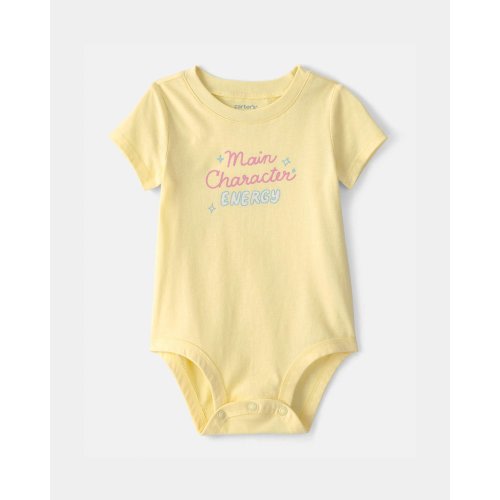 Baby 'Main Character Energy' Graphic Bodysuit - Yellow | Carter's