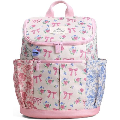 Itzy Ritzy Toddler & Kids Backpack, Lightweight School Bag, Ribbons & Roses