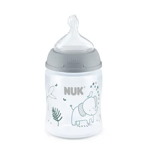 NUK Smooth Flow Anti Colic Baby Bottle, 5 oz, Elephant
