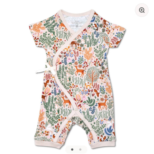 Bamboo Blend Wrap-Front Romper - Boho Woodland