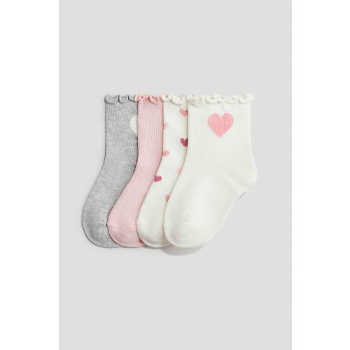 4-PACK SOCKS WITH OVERLOCKED TRIM