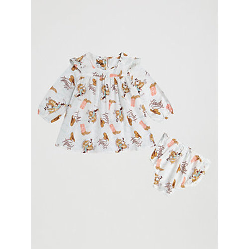 Little Girl's Printed Ruffle Dress | WROUND-UP | Wrangler®