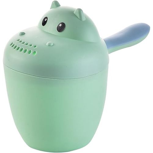 Fun Hippo Baby Bath Rinse Cup with Easy-Fill Design – Gentle Shower Hair Rinsing Pourer Safe PP Material for Kids