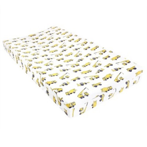 Hudson Baby Infant Boy Changing Pad Cover, Construction, One Size
