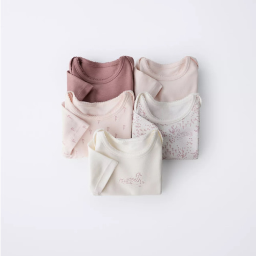 FIVE-PACK OF SWAN BODYSUITS