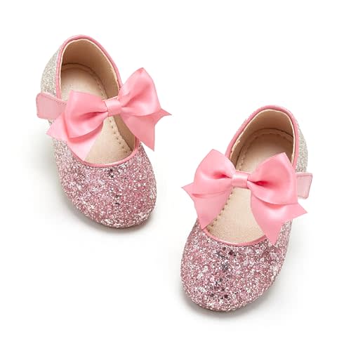 Kiderence Little Toddler Girls Dress Shoes Ballerina Ballet Flats Kids Mary Janes