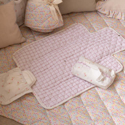Cotton Travel Baby Changing Mat - Anemone | Avery Row UK