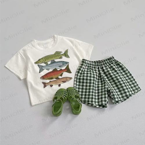 Baby Sardine Tee and Plaid Shorts 2-Piece Set