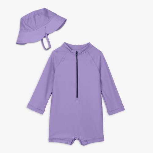 Baby one-piece rash guard & sun hat | Primary.com