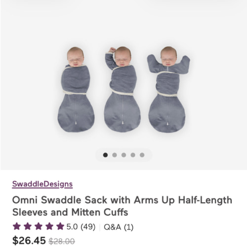 Amazon.com: SwaddleDesigns 6-Way Omni Swaddle Sack with Wrap, Heathered Denim, 6-14 lb | Most Versatile Swaddle for Newborn with More Options to Calm Startle Reflex, Arms Up Sleeves & Mitten Cuffs for Better Sleep : Baby