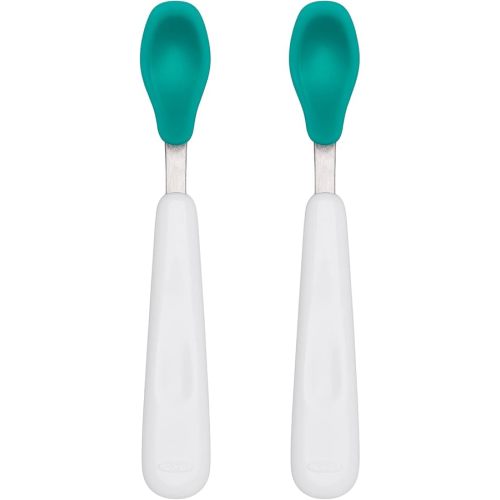 OXO Tot Feeding Spoon Set With Soft Silicone, Teal