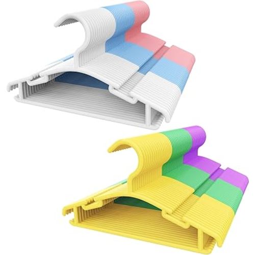 GoodtoU Baby Hangers 100Pack Kids Plastic Baby Clothes Hangers for Closet Small Children Infant Toddler Child