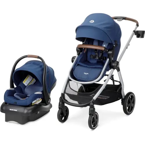 Maxi-Cosi Zelia™ Luxe 5-in-1 Modular - Baby Travel System Car Seat and Stroller, Infant Car Seat and Stroller Combo, Baby Car Seat and Stroller Combo in New Hope Navy