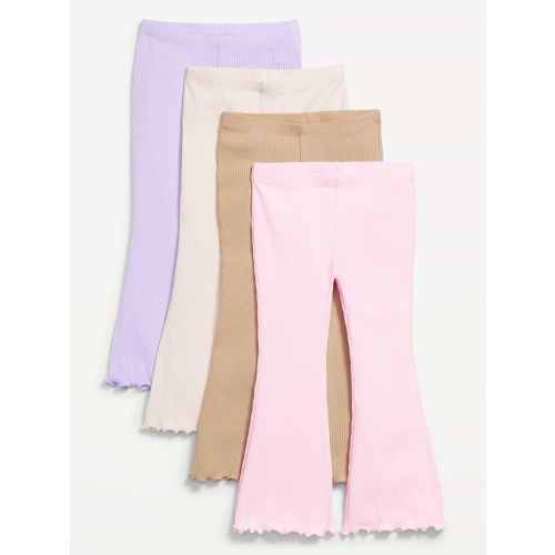 Ribbed Flare-Leg Leggings 4-Pack for Toddler Girls