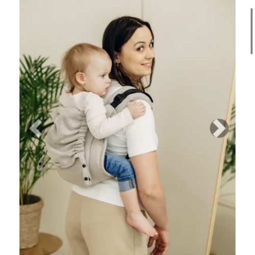 Lenny Buckle Onbuhimo PRO baby carrier, standard size, broken-twill weave (100% cotton) - PEANUT BUTTER