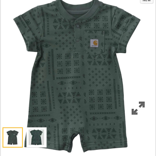 Kids' Short Sleeve French Terry Romper (Baby)