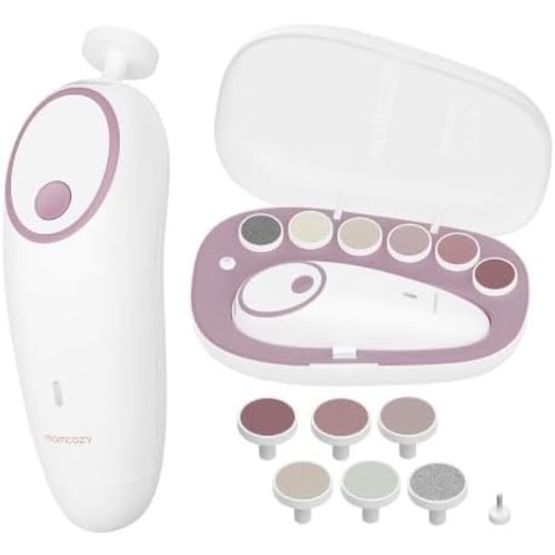 Momcozy Baby Nail File Electric, Gentle Baby Nail Trimmer with Night Light