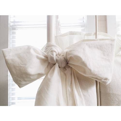 Large Crib Bow, Baby Nursery Decor Boy Girl, Curtain Panel Tiebacks, Neutral Nursery Bedding