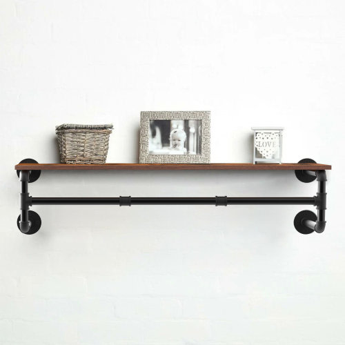 Williston Forge Rookwood 39.3'' Wall Mounted Clothes Rack & Reviews | Wayfair