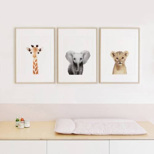 Safari Nursery Prints Set of 3 Animal Prints for Nursery - Etsy