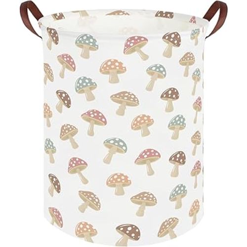 Mushroom hamper,Laundry Basket,Collapsible Canvas Waterproof Storage Bin,Nursery Hamper,Gift Baskets,baby Laundry Hampers,Room Decor(Mushroom)