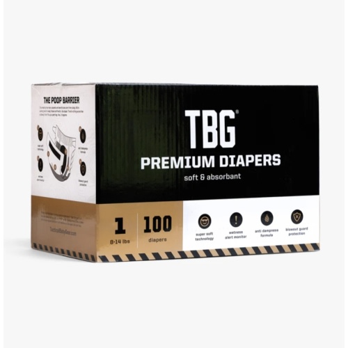 Premium Diapers 100 ct - Super Soft, Leak Protection & Wetness Alert – Tactical Baby Gear