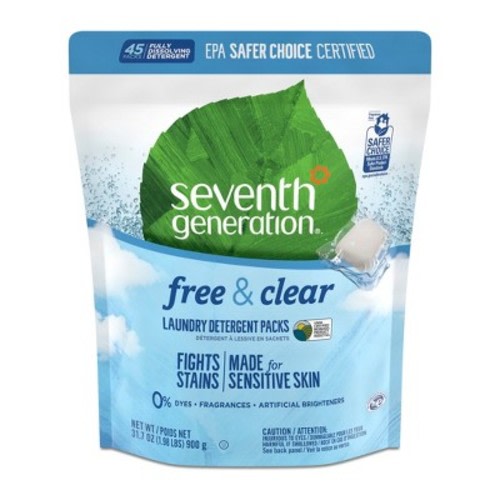 Seventh Generation Free & Clear Laundry Packs - 45ct