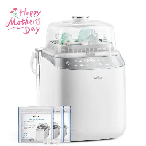 Bear Bottle Washer Pro, mothersdaygift Baby Bottle Washer and Sterilizer and Dryer - All in One Machine for Bottles, Pump Parts & Baby Essentials with 90 Detergent Tablets - Effortless, Time-Saving - TikTok Shop