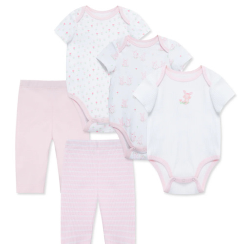 Cuddly Bunny 5-Piece Bodysuit & Pant Set