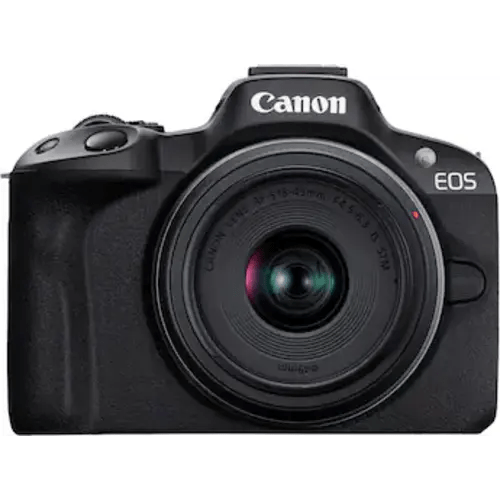 Canon - EOS R50 4K Video Mirrorless Camera with RF-S18-45mm f/4.5-6.3 IS STM Lens - Black