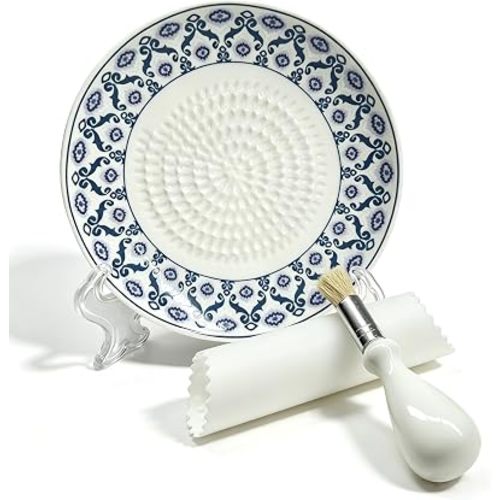 Garlic Ceramic Grater Plate,4.7" Ceramic Grater Plate