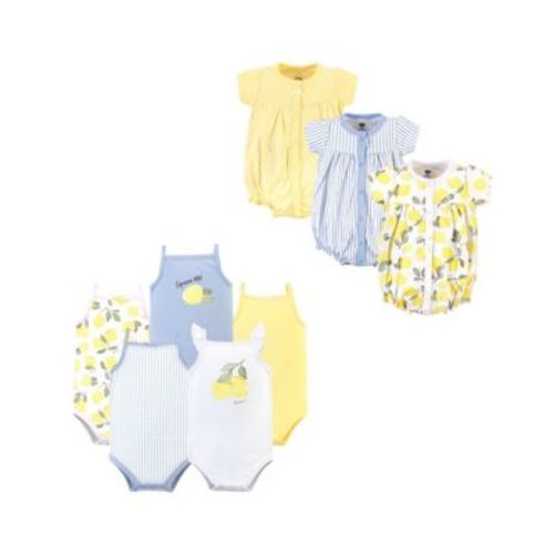 Baby Girls Hudson Cotton Bodysuits and Rompers, 8-Piece