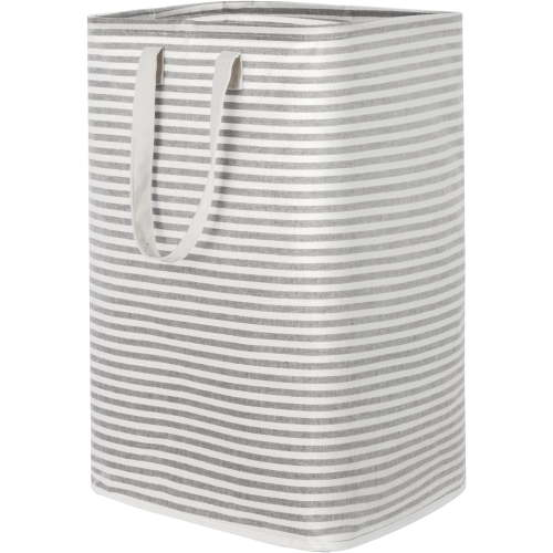 Lifewit 1Pack Laundry Hamper Large Collapsible Laundry Baskets, Freestanding Waterproof Clothes Hamper with Easy Carry Handles in Laundry Room Bedroom Bathroom College Dorm for Adults, Grey, 2 x 80L