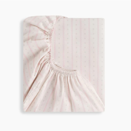 Petal Scallops Crib Sheet - Pink