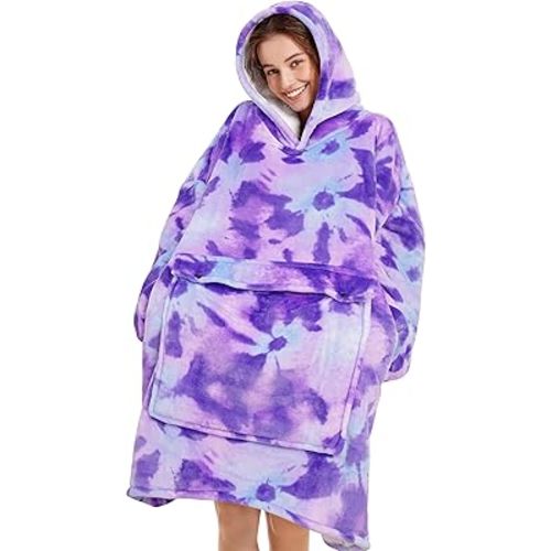Narecte Cozy Oversized Blanket Hoodie Wearable Blanket Adults Soft Hooded Blanket Hoodie Birthday Gifts for Women Christmas