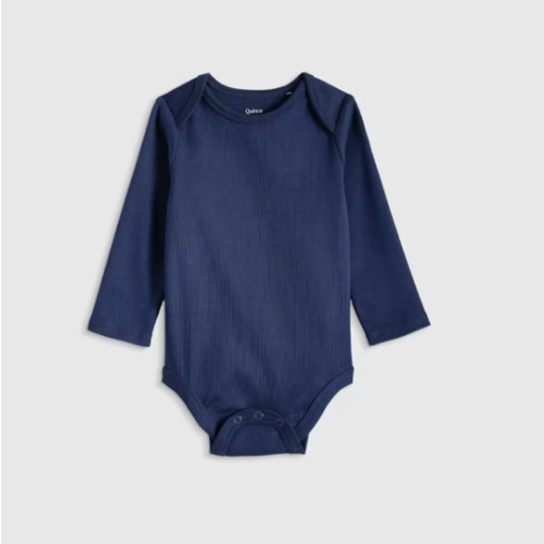 Softest Rib Long Sleeve Bodysuit  in Peach Blush