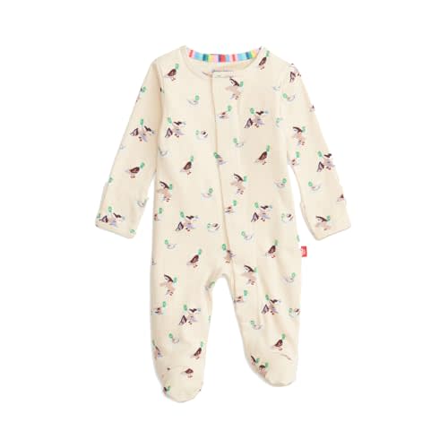 Magnetic Me 100% Organic Cotton Magnetic Baby Footie Pajamas | Super Soft Cotton Fabric | Available in PRE - 24M