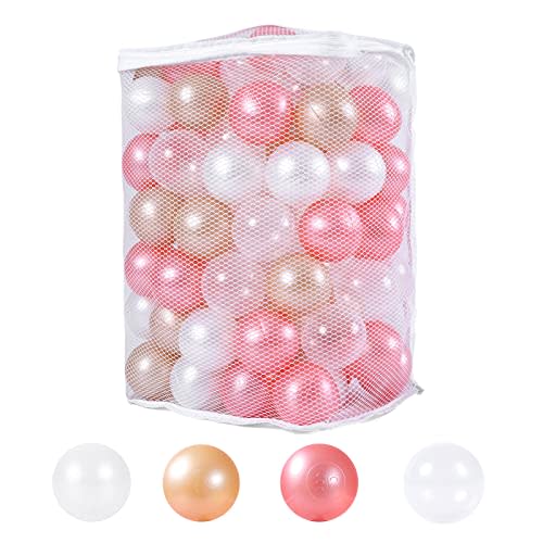 STARBOLO Ball Pit Balls for Toddlers -100pcs BPA Free Crush Proof Plastic Ball Play Toy Balls Children's Pool Water Toys, Macaron Ocean Balls for Play Tent