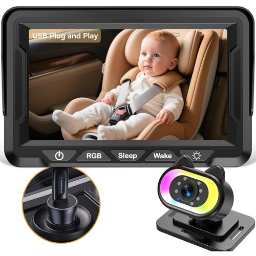 Wkzay USB Plug-and-Play Baby Car Camera: 3 Mins Easy Install